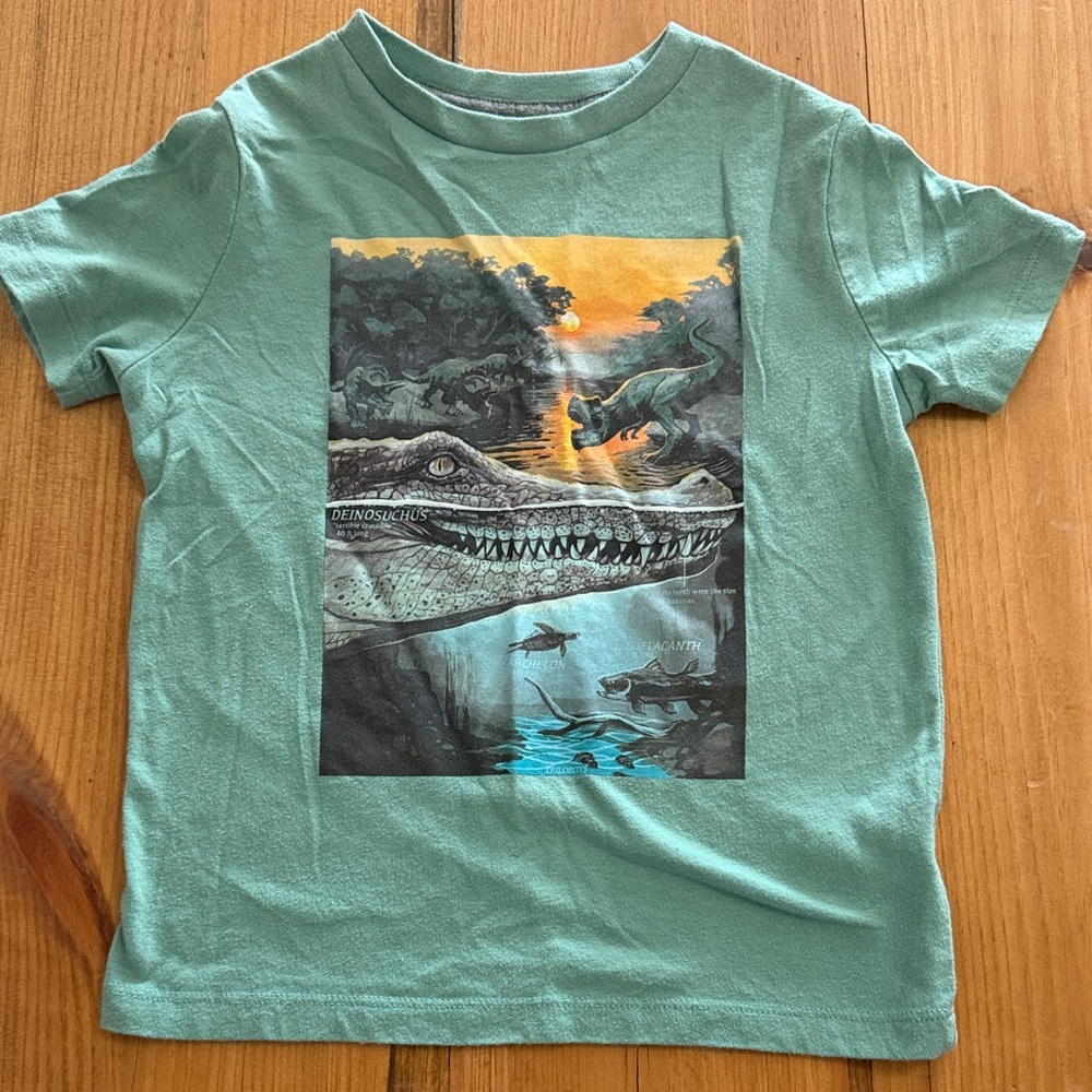 Old Navy Green Dinosaur Adventure Tee